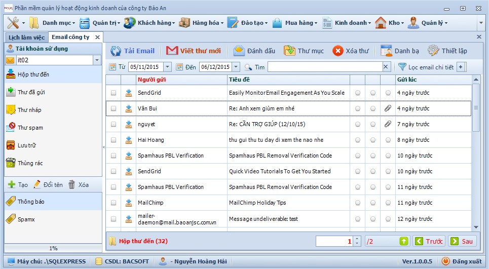 Xây dựng hệ thống email server miễn phí với hmailserver